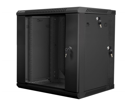 Szafa RACK LANBERG Szafa instalacyjna wisząca dwusekcyjna 19'' 12U 600X600mm czarna WF02-6612-10B